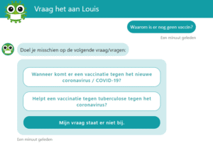 Een chatbot voor vragen over het coronavirus